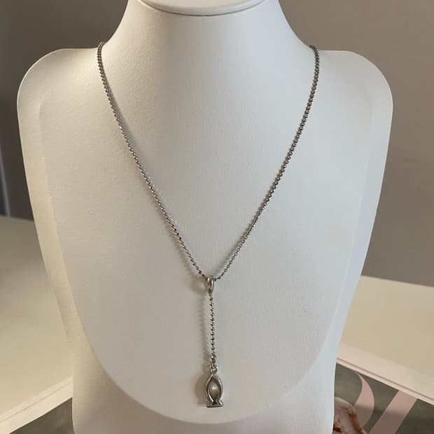 빈티지 물고기 드롭 목걸이