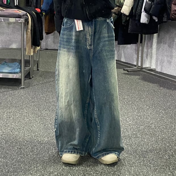 빈티지 워싱 와이드 벌룬팬츠 B3070