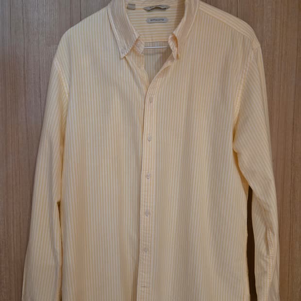 수트서플라이 이집션 코튼 옐로우 스트라이프 셔츠 /100-105