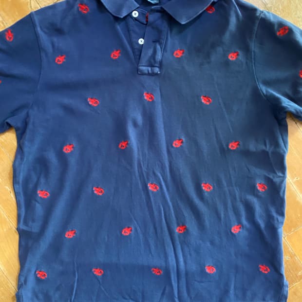 폴로 랄프로렌 네이비 랍스터 패턴 커스텀핏 L (105)