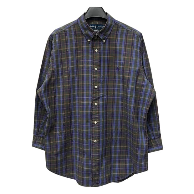 폴로 랄프로렌 클래식핏 멀티컬러 체크 셔츠 남방 XL