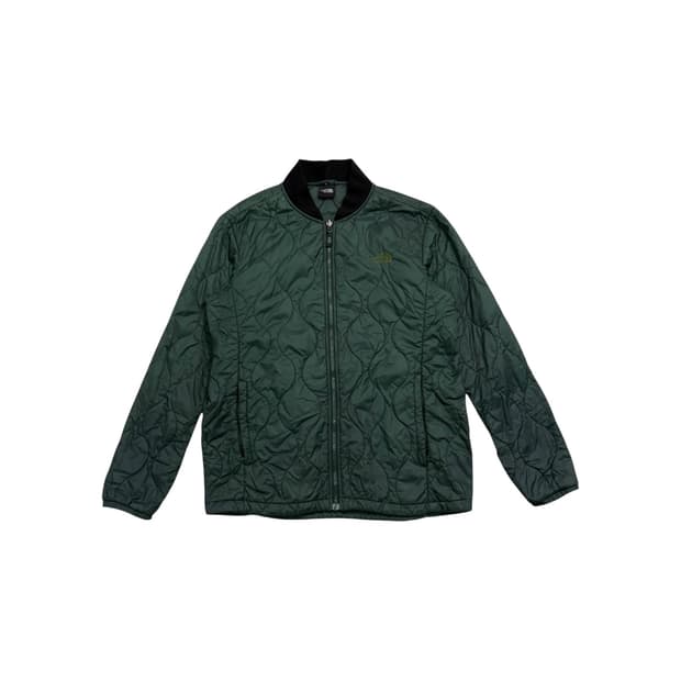 노스페이스 퀼팅 집업 경량 패딩 카키