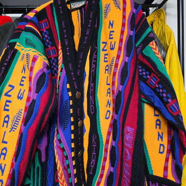 Coogi 스타일 울 가디건 뉴질랜드