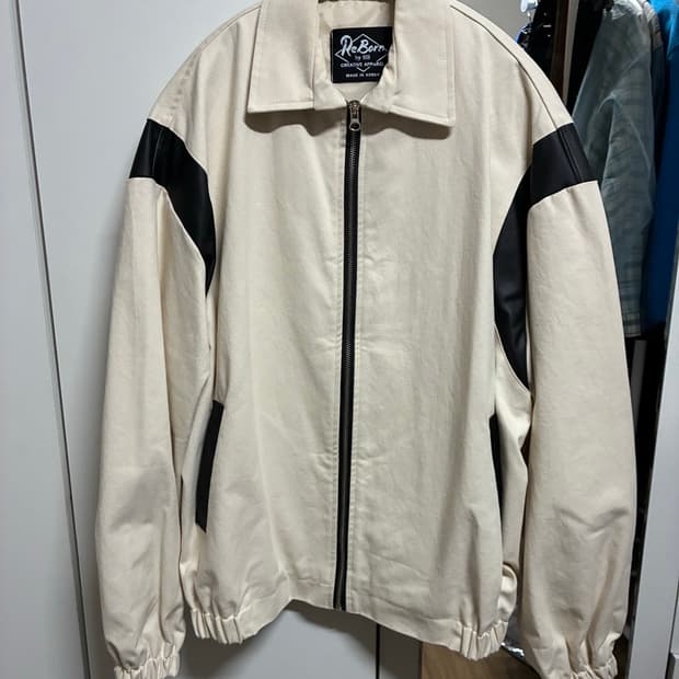 [새상품] 아이보리 바시티 자켓 L/100