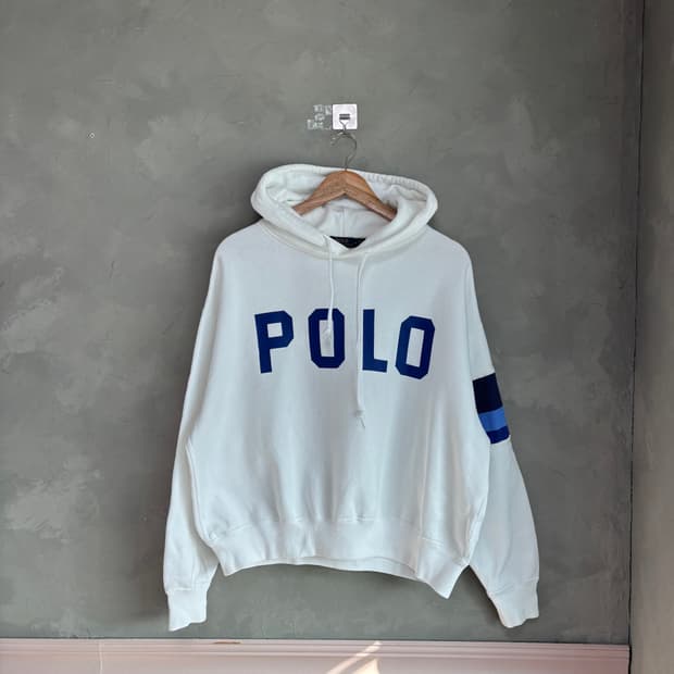 폴로 랄프로렌 빅로고 후드 화이트
