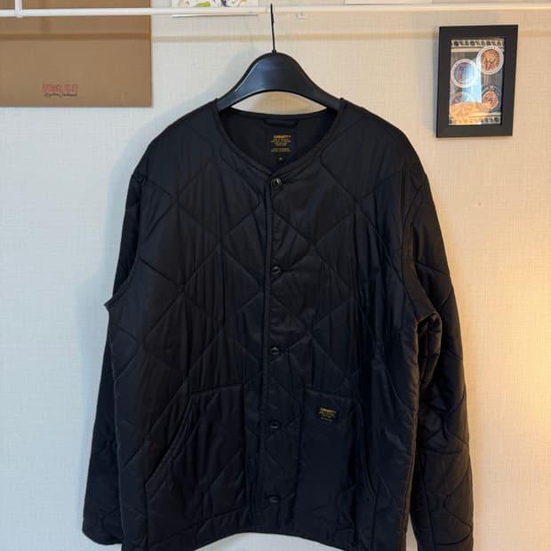 [XL]칼하트wip 나일론 퀼팅 자켓 깔깔이 블랙