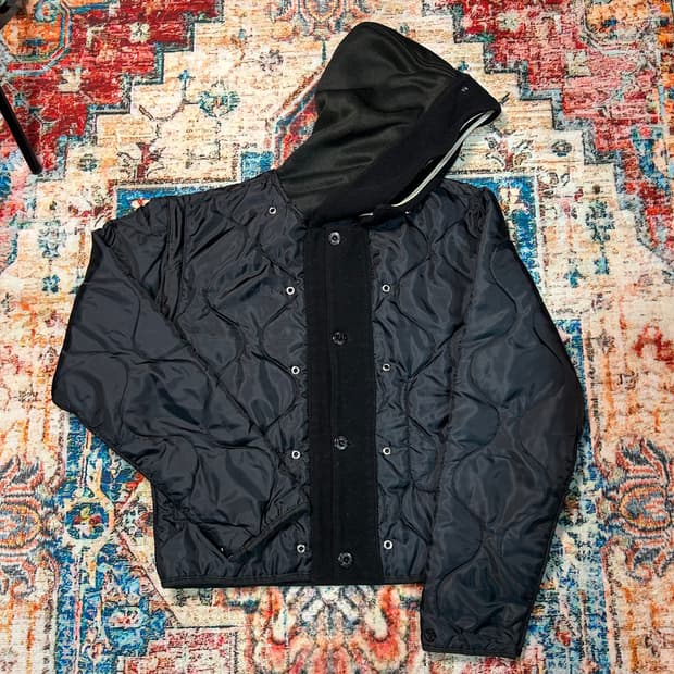 [L] 스톤아일랜드 후드 퀄팅자켓