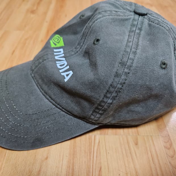 엔비디아 NVIDIA 볼캡 모자 아미그린