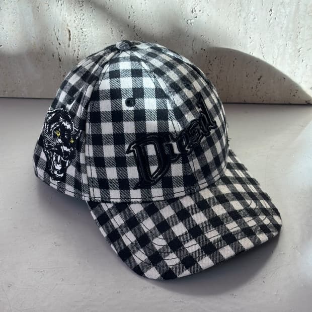 Diesel Check Ball Cap