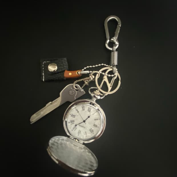 스틸 포켓워치 키링