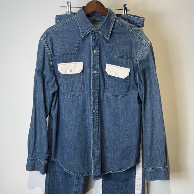 라프시몬스 CK 우체부 모티브 데님 셋업 