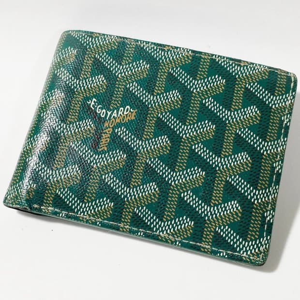 [정품] GOYARD 고야드 빅투와르 그린 카프스킨 반지갑