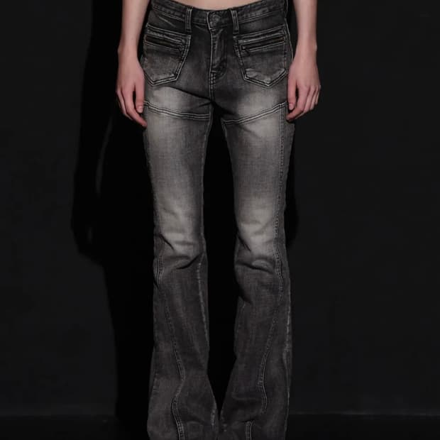 보헤미안 서울 부츠컷 데님 팬츠