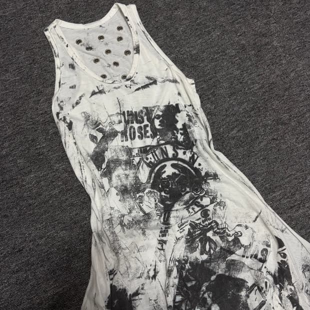 00‘s punk y2k 트임 절개 원피스 