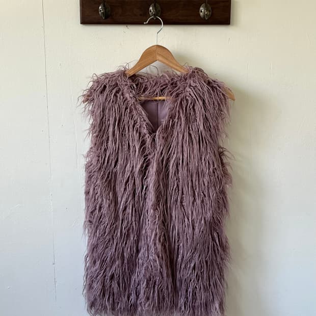 Frame 라벤더 퍼 베스트 자켓