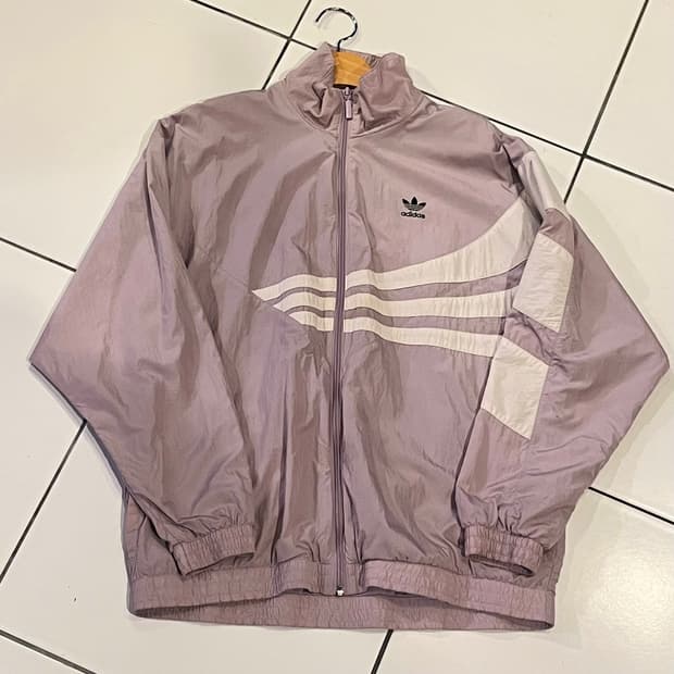 아디다스 연보라 배색 바람막이