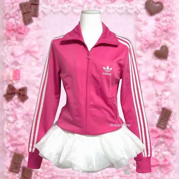 아디다스 핫핑크 갸루 져지