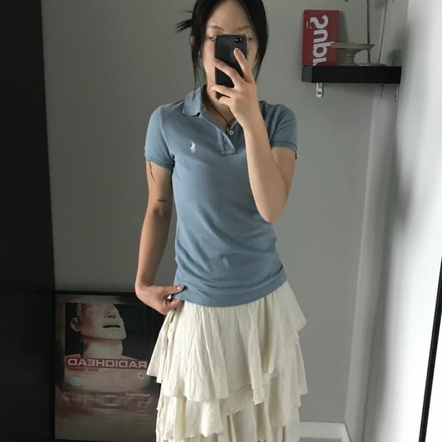 폴로 랄프로렌 포니로고 블루 카라티