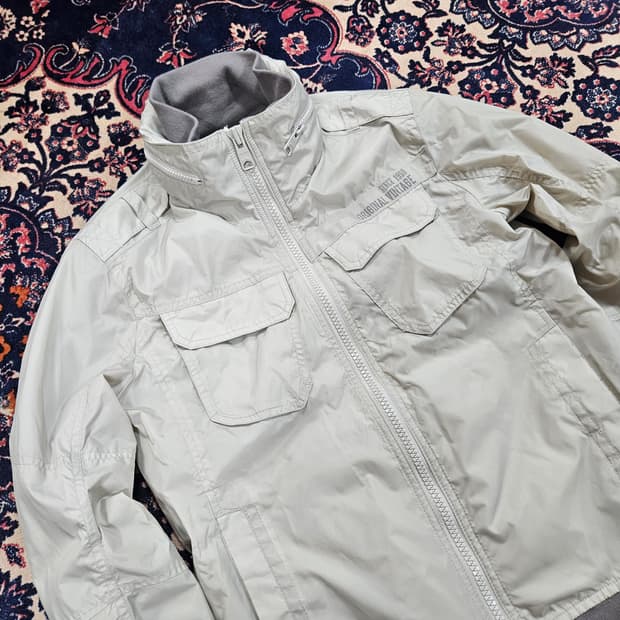 버커루(Buckaroo) 나일론 하이넥 바이커 자켓 M size