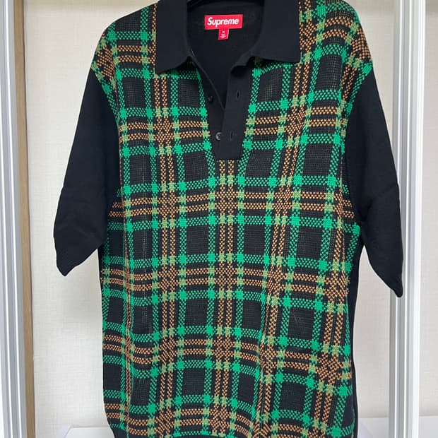 슈프림 플레이드 니트 M