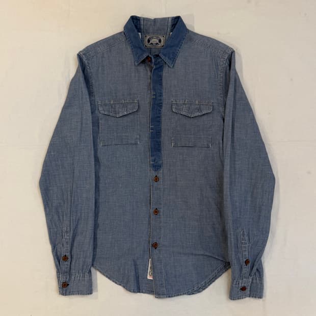 00s OG CP 컴퍼니 아카이브 샴브레이 데님셔츠 블루