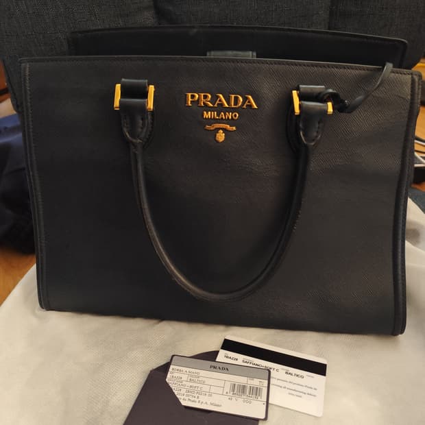 프라다 사피아노 1BA228 네이비 토트백 크로스백 가방
