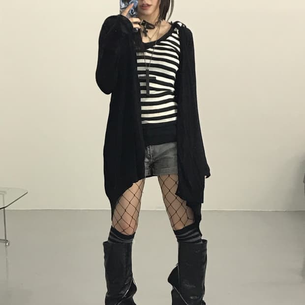 Le Souk Black Wool Cardigans