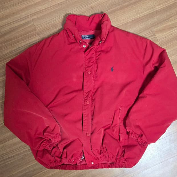 폴로 랄프로렌 레드 덕다운 봄버 자켓