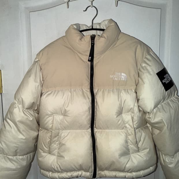 (W) 노스페이스 화이트 라벨 노벨티 눕시 다운 자켓 크림