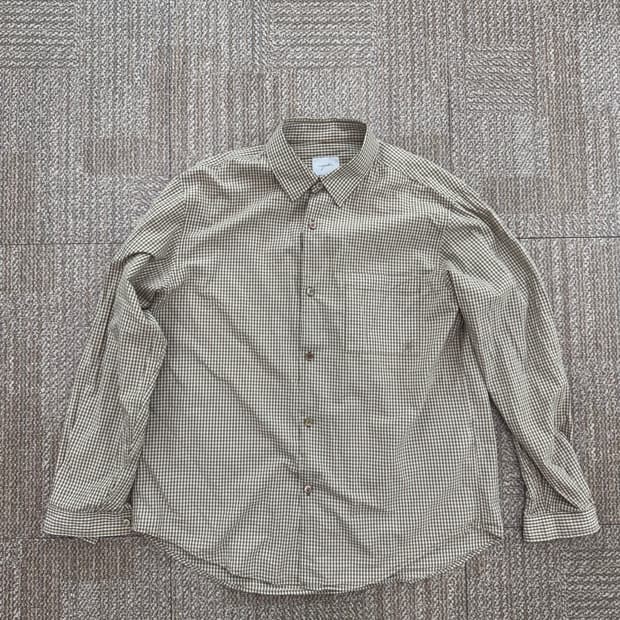 유스 Standard Shirt Beige Check