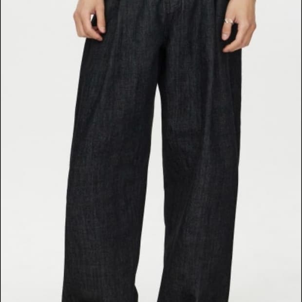 유스 Structured Wide Denim Pants