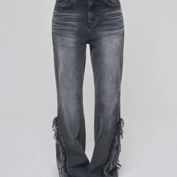 leey 테슬 부츠컷 팬츠