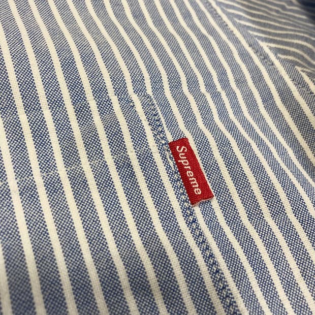(XL) 00s 슈프림 스트라이프 옥스포드 셔츠