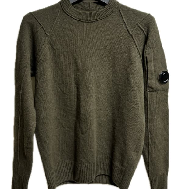 C.P컴퍼니 가먼트다잉 니트 카키