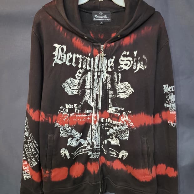 Berning Sho 버닝쇼 빈티지 펑크 후드집업 자켓 