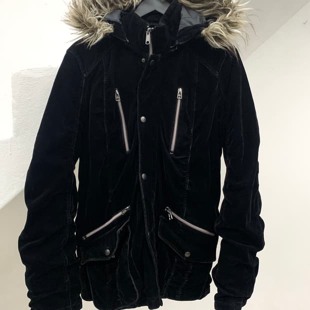 Spinash v-kei mood fur shirred velour co