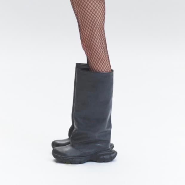 쓰리투에이티 Grunge Leather Tall Boots