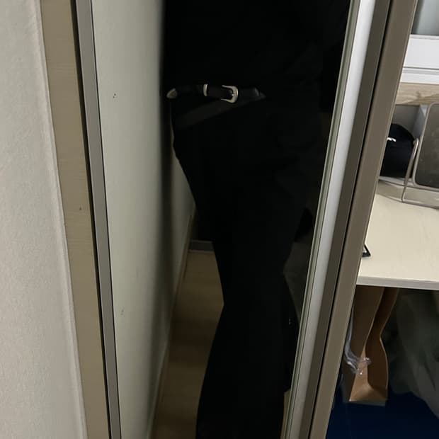 bed j.w. ford 블랙 스트라이프 팬츠