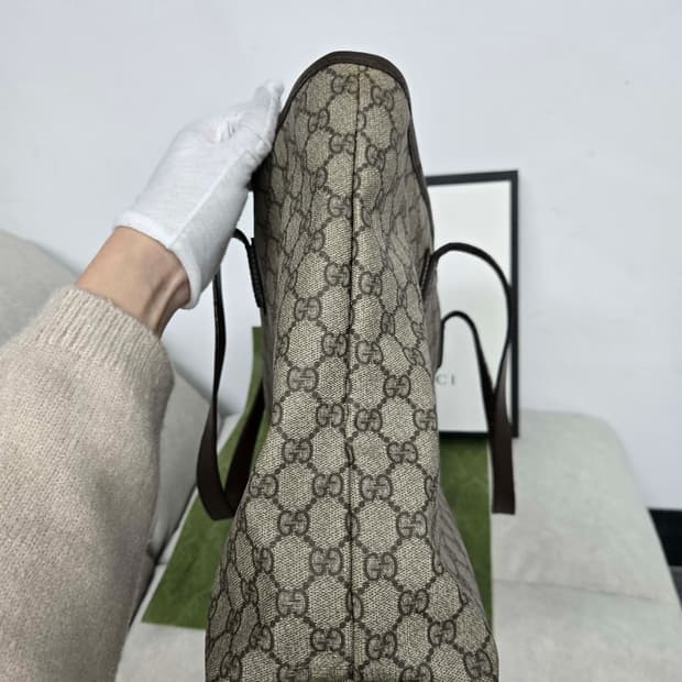 [보증서 정품] 구찌 시그니처 라지 토트백