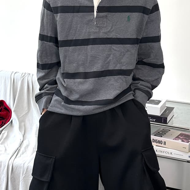폴로 랄프로렌 스트라이프 럭비 pk L