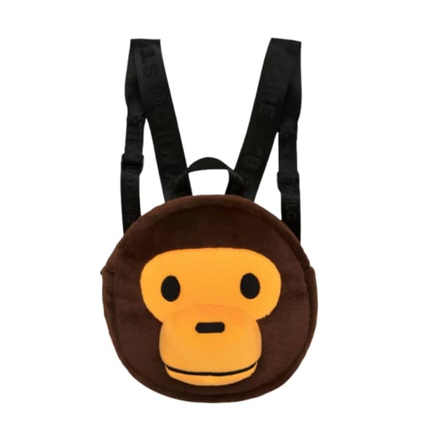 Bape 베이비 마일로 플러시 백팩 브라운