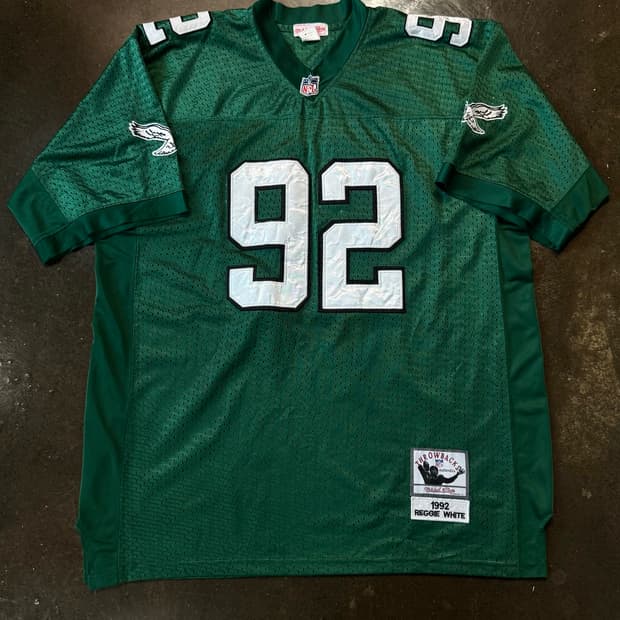 필라델피아 이글스 Reggie White #92 NFL 미첼앤네스 쓰로우