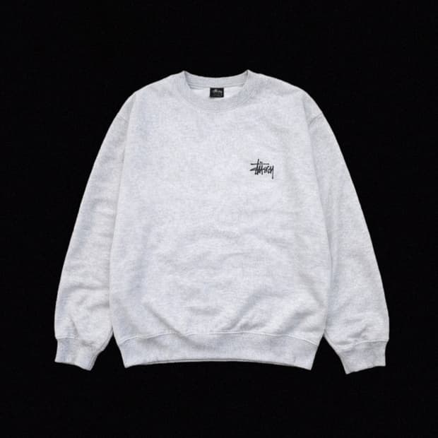 스투시 베이직 크루넥 맨투맨 애쉬 헤더 M / 크림 구매