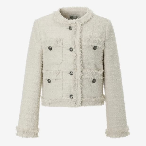 카키포인트 앤틱 크롭자켓 아이보리