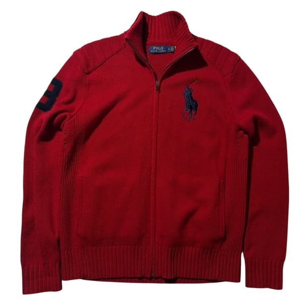 폴로 랄프로렌 빅포니 울 니트 집업 가디건 (신형QR)