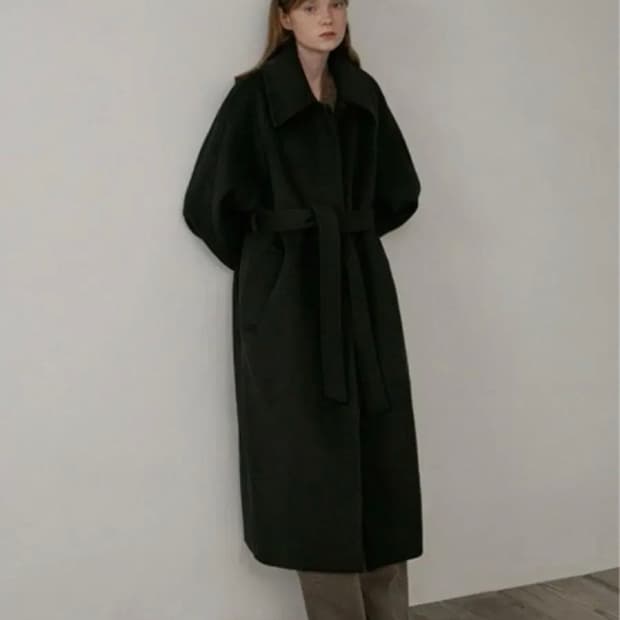 XS) 라퍼지 포 우먼 울리치 트렌치 맥코트 블랙