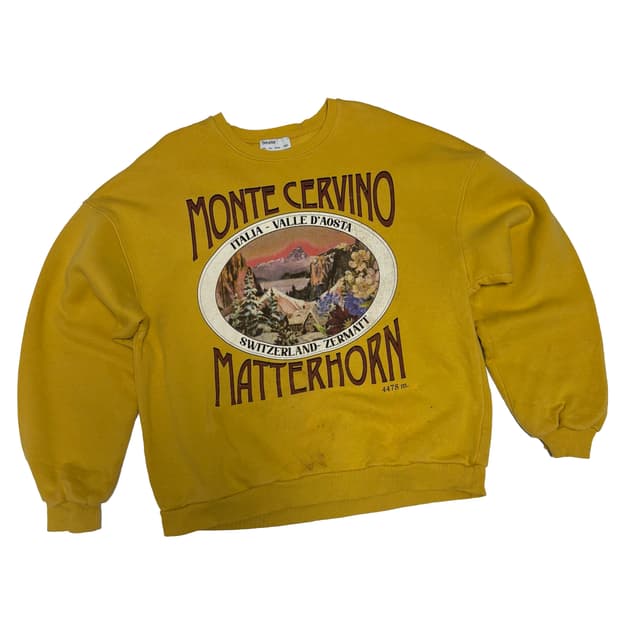 버쉬카 마테호른 빈티지 그래픽 스웨트셔츠