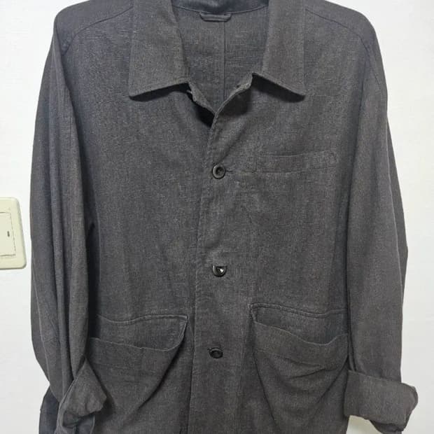 [48] 퍼스트플로어 린넨오드자켓 차콜브라운