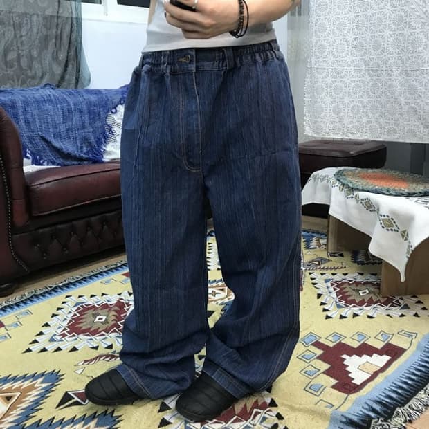 빈티지 밴딩 데님팬츠