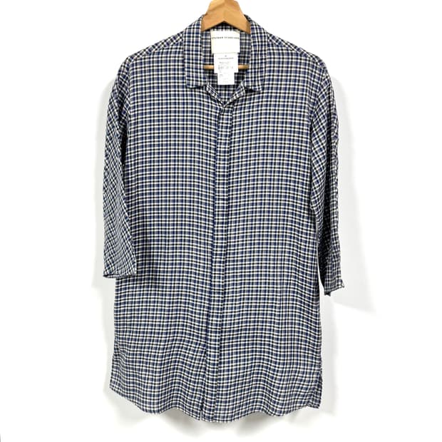 STEPHAN SCHNEIDER 스테판 슈나이더 체크 7부소매 히든버튼 